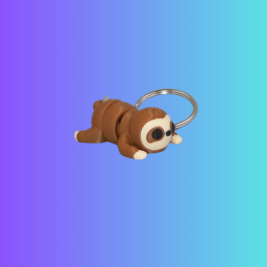 Articulating Sloth Keychain – 3D Printed Fidget