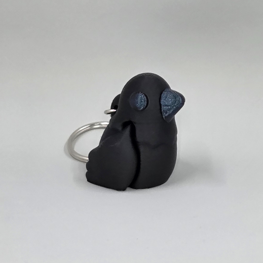 Articulated Crow Keychain – 3D Printed Moveable Bird
