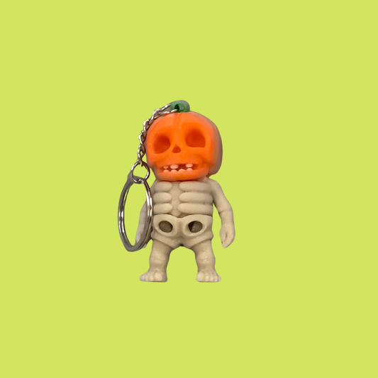 Pumpkin Skeleton Keychain – Articulated 3D Printed Halloween Buddy