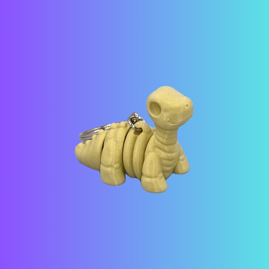 Skeleton Brontosaurus Keychain – Articulated 3D Printed Dino
