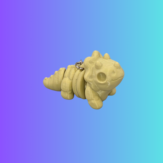 Skeleton Triceratops Keychain – Articulated 3D Printed Dino