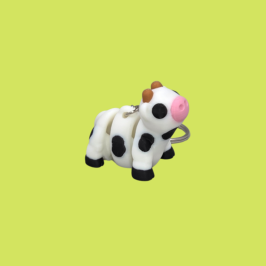 Cow Keychain – Articulated 3D Printed Farm Friend