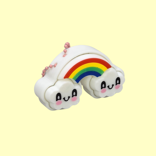Rainbow Clicker Keychain – Cute 3D Printed Fidget