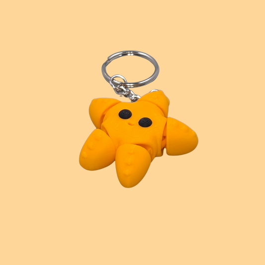 Starfish Keychain – Articulated 3D Printed Ocean Friend