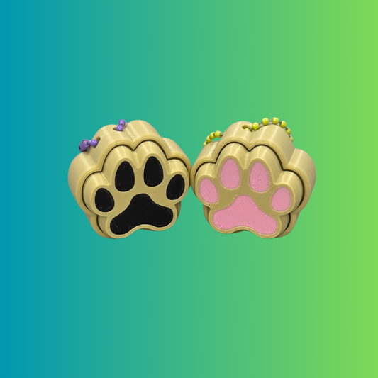 Paw Print Clicker – 3D Printed Fidget Keychain
