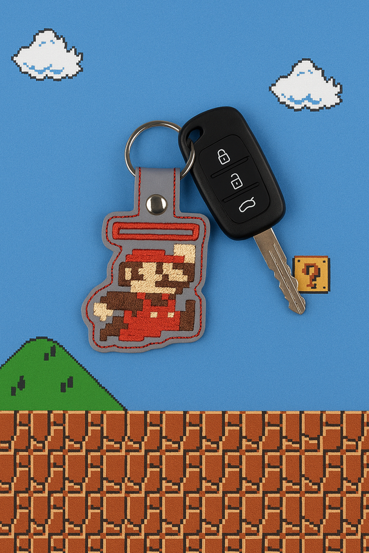 Plumber Brother ALDI Quarter Keeper | Embroidered Vinyl Keychain