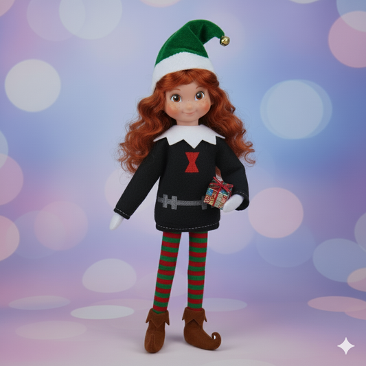 Widow Spider Hero Elf Sweater – Sleek Superhero-Inspired Outfit
