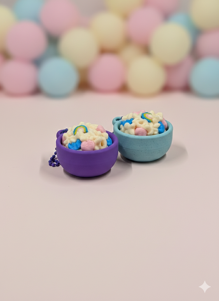 Marshmallow Charms Cereal Bowl – Pressable Fidget Keychain