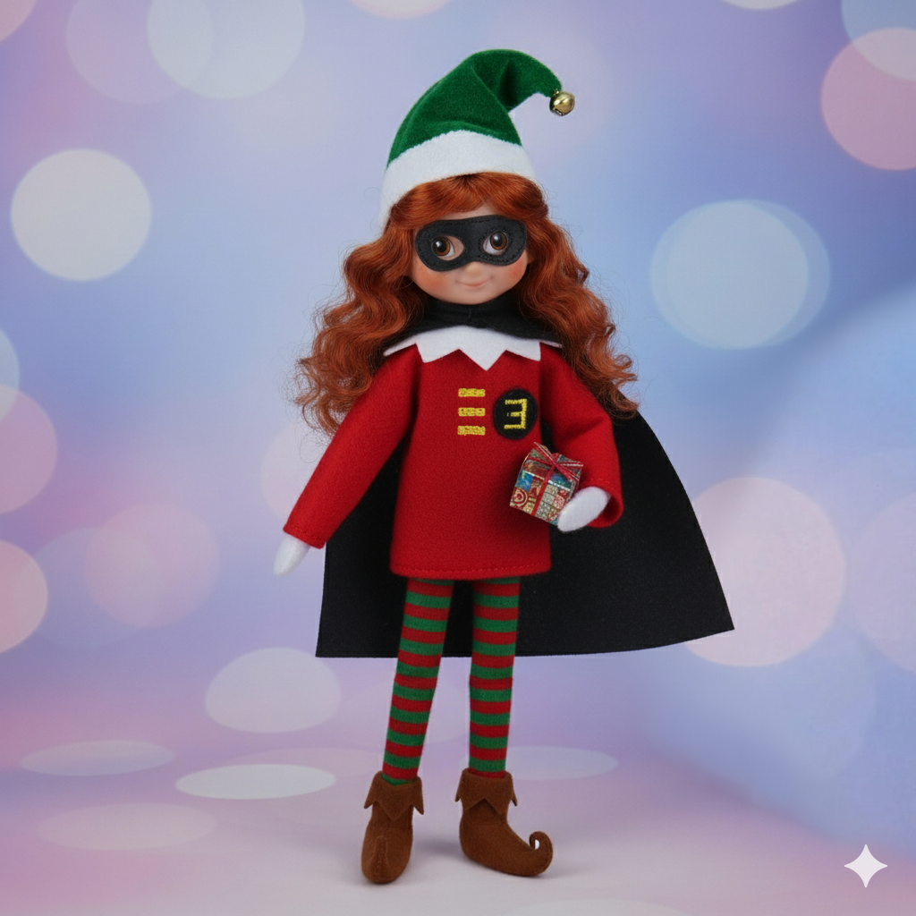 Rapboy, Slim Shady Elf Costume – Sidekick Superhero Outfit with Mask & Cape