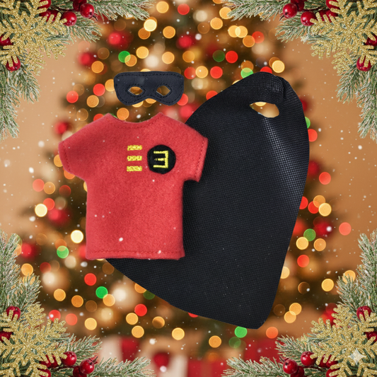 Rapboy, Slim Shady Elf Costume – Sidekick Superhero Outfit with Mask & Cape