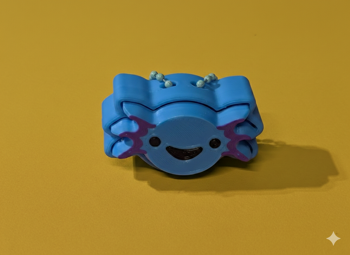 Axolotl Fidget Clicker - 3D Printed Sensory Toy | Wee Bit Nerdy