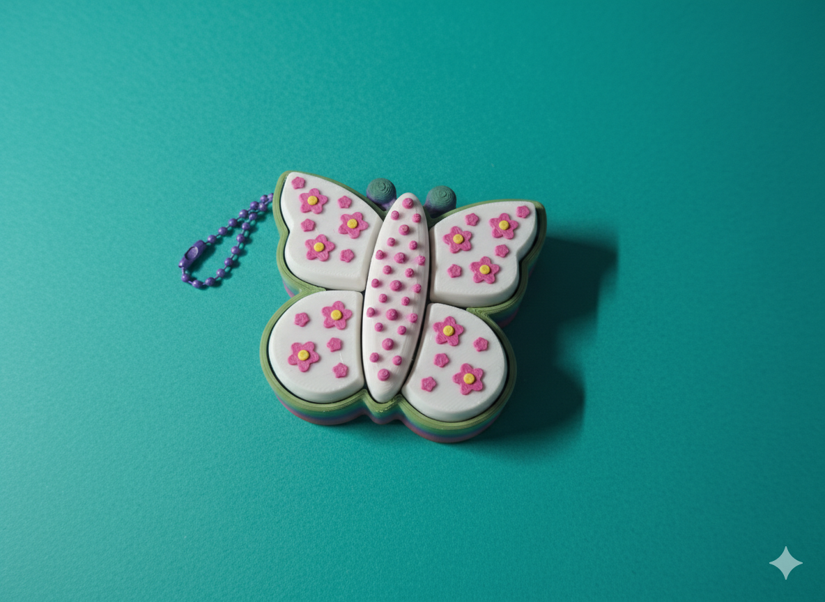 Butterfly 5-Way Fidget Clicker - 3D Printed Sensory Toy | Wee Bit Nerdy
