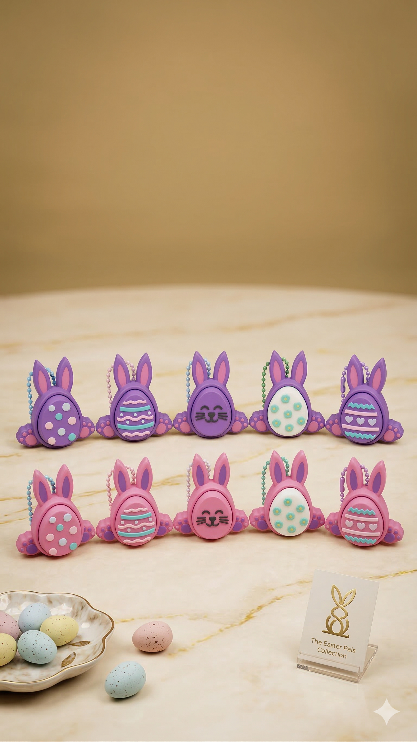Bunny Fidget – Pressable Clicker Keychain