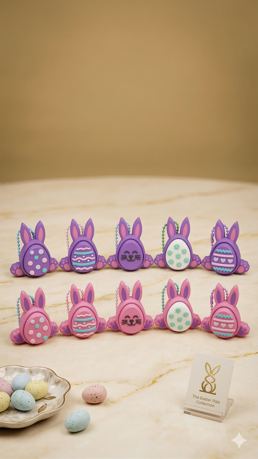 Bunny Fidget – Pressable Clicker Keychain