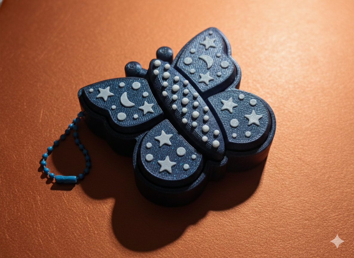 Butterfly 5-Way Fidget Clicker - 3D Printed Sensory Toy | Wee Bit Nerdy