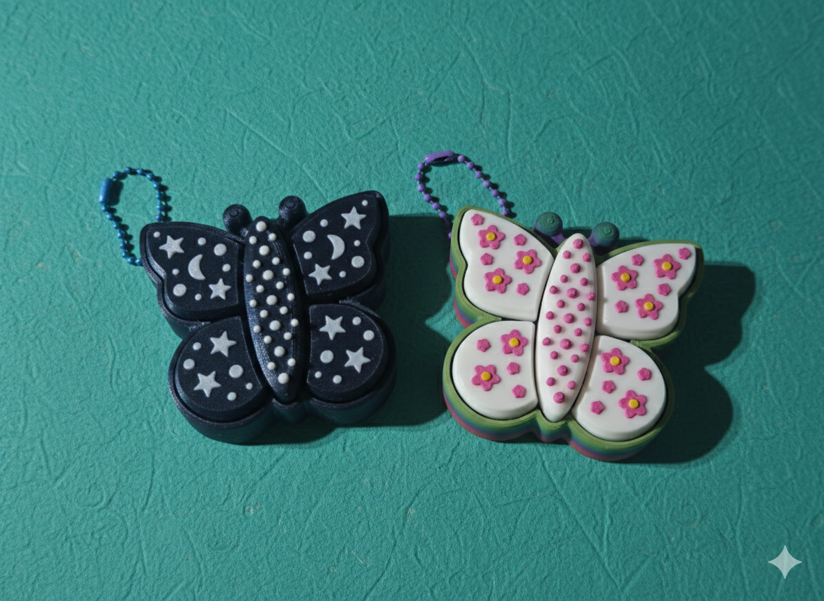 Butterfly 5-Way Fidget Clicker - 3D Printed Sensory Toy | Wee Bit Nerdy