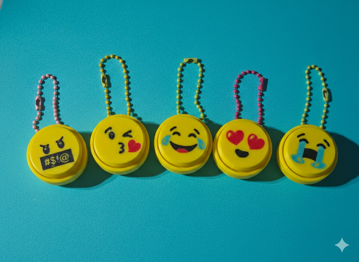 Emoji Fidget Clicker - 3D Printed Sensory Toy | Wee Bit Nerdy