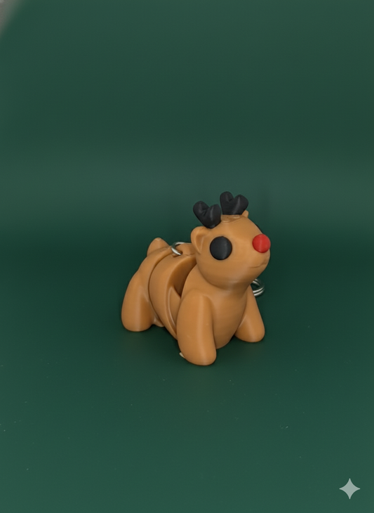 Reindeer Keychain – Articulated Holiday Fidget Companion
