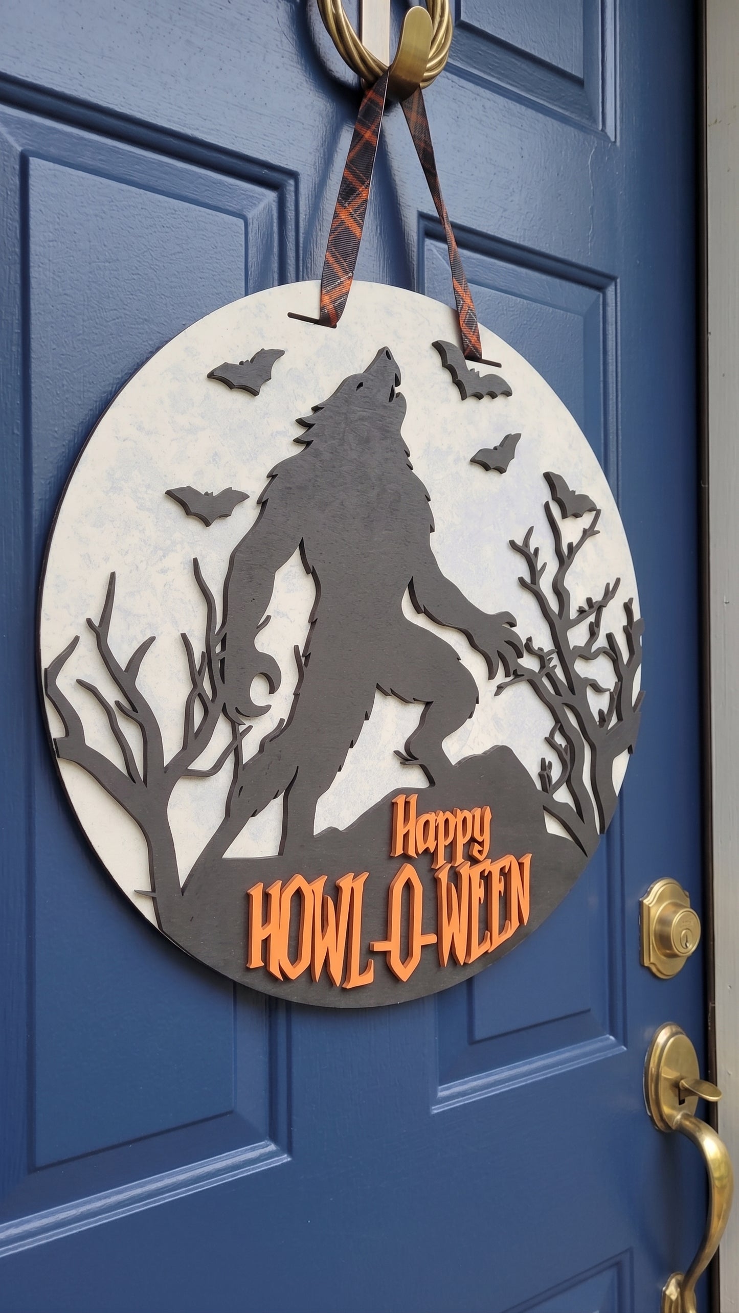 Happy Howl-O-Ween – 3D Layered Door Hanger