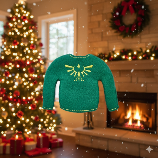 Link Triforce Elf Sweater – Embroidered Fantasy Hero Outfit