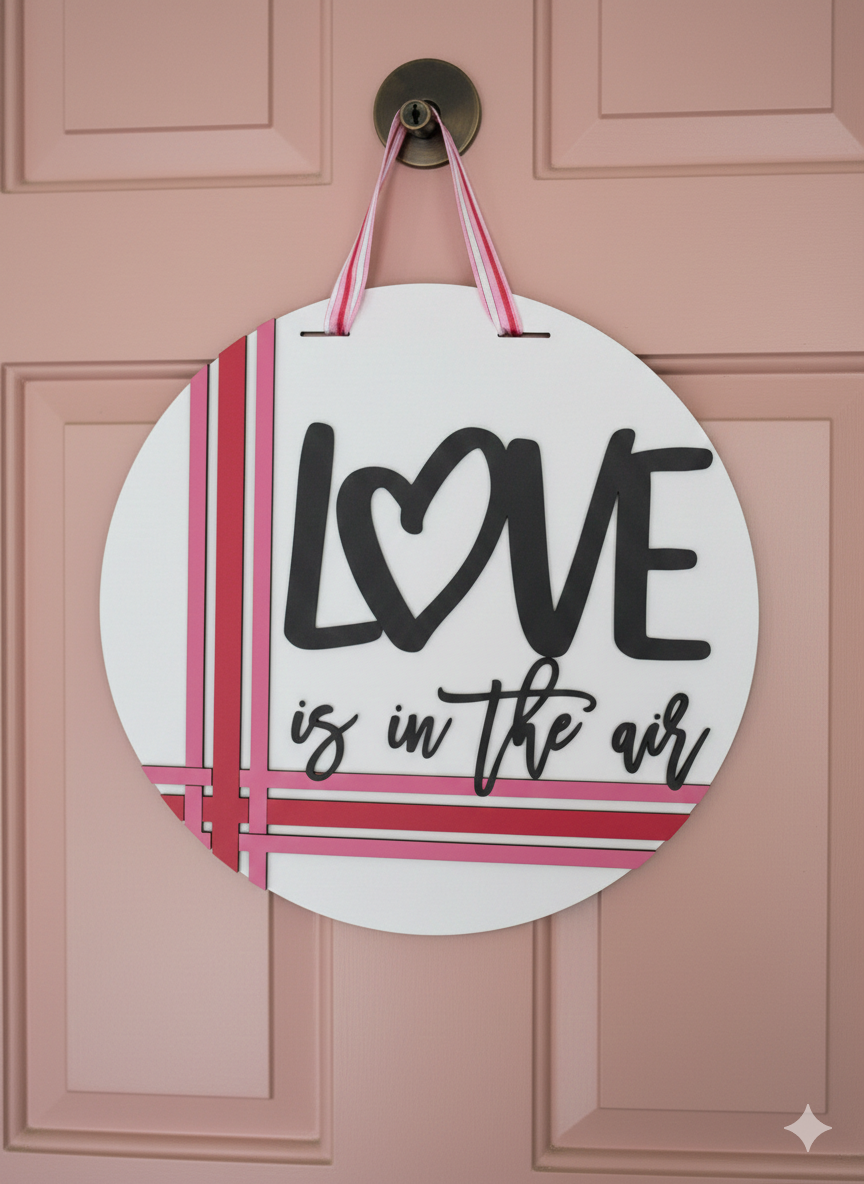 Love is in the Air – 3D Layered Door Hanger