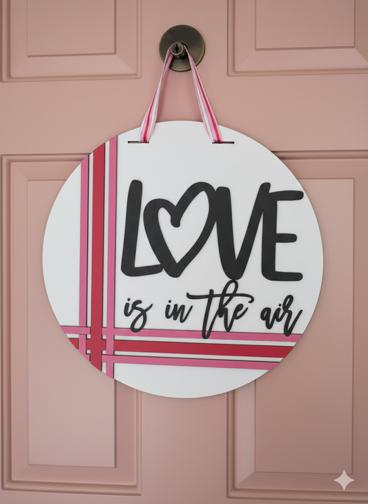Love is in the Air – 3D Layered Door Hanger