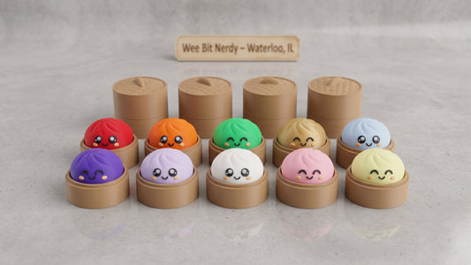 Mystery Dumpling – Pressable Fidget Keychain (Rainbow Mystery)
