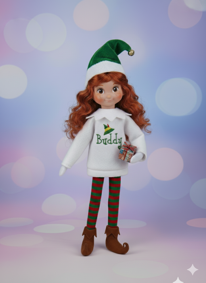 Elf Friend Personalized Name Sweater – Custom Name, Font & Icon