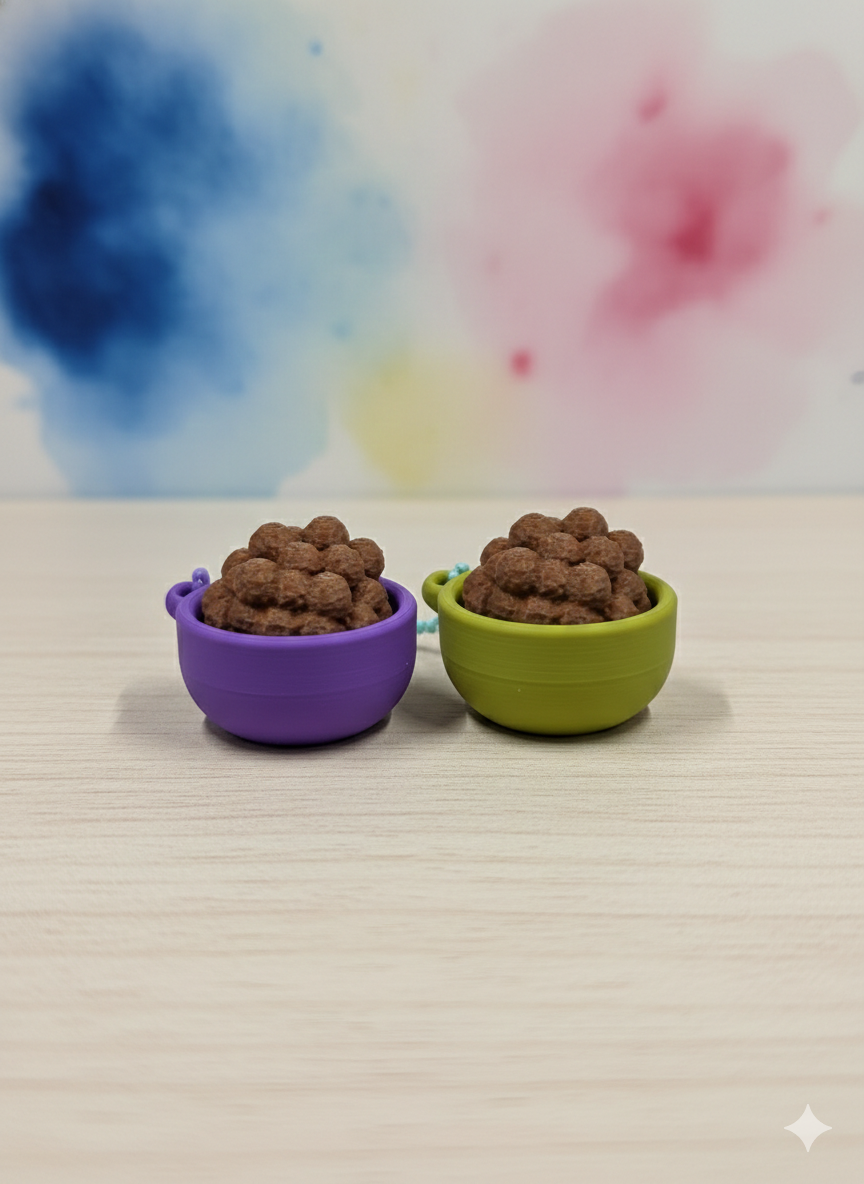 Puffs Cereal Bowl – Pressable Fidget Keychain