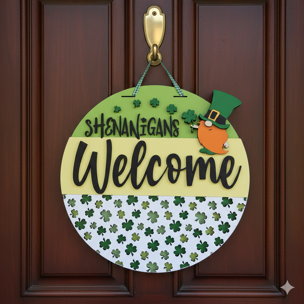 Shenanigans Welcome – 3D Layered Door Hanger