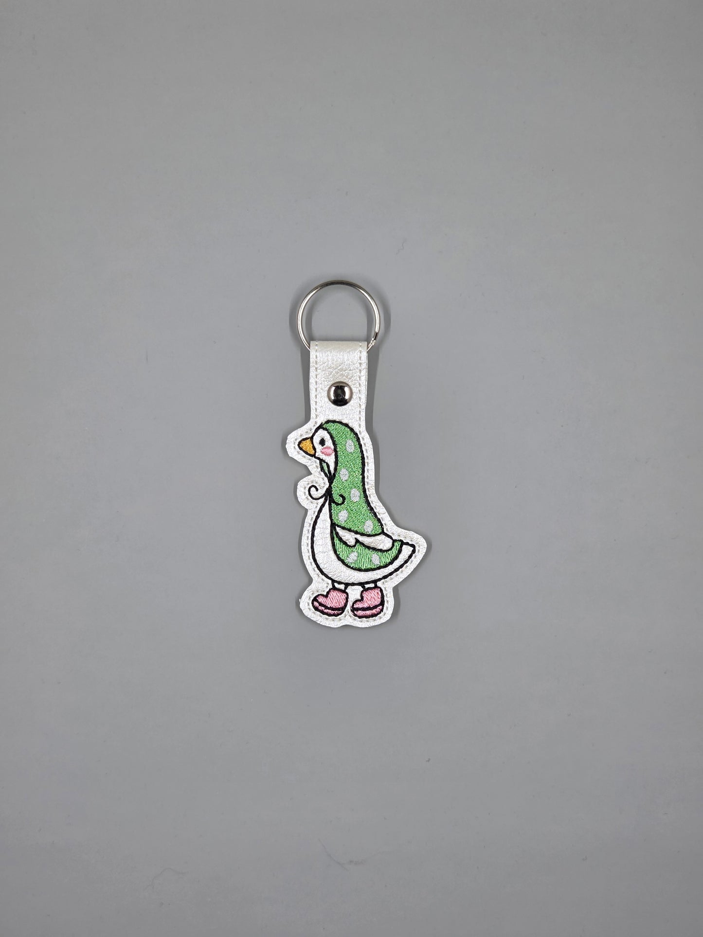 Silly Goose Trio Keychains | Rosie, Dottie, & Millie | Embroidered Vinyl Keychains
