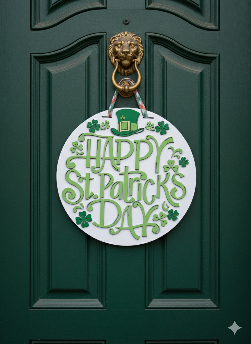 Happy St. Patrick's Day – 3D Layered Door Hanger