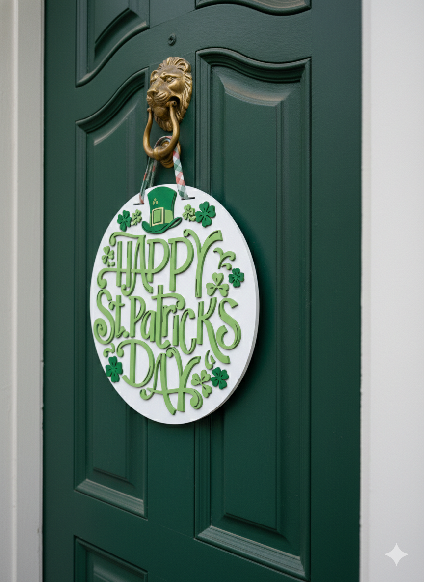 Happy St. Patrick's Day – 3D Layered Door Hanger