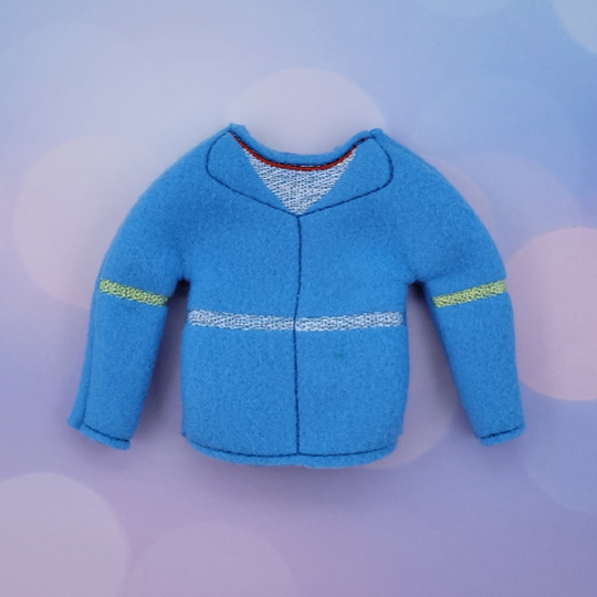 Strange Max M Jacket Things Elf Sweater – Retro Blue Fleece Jacket