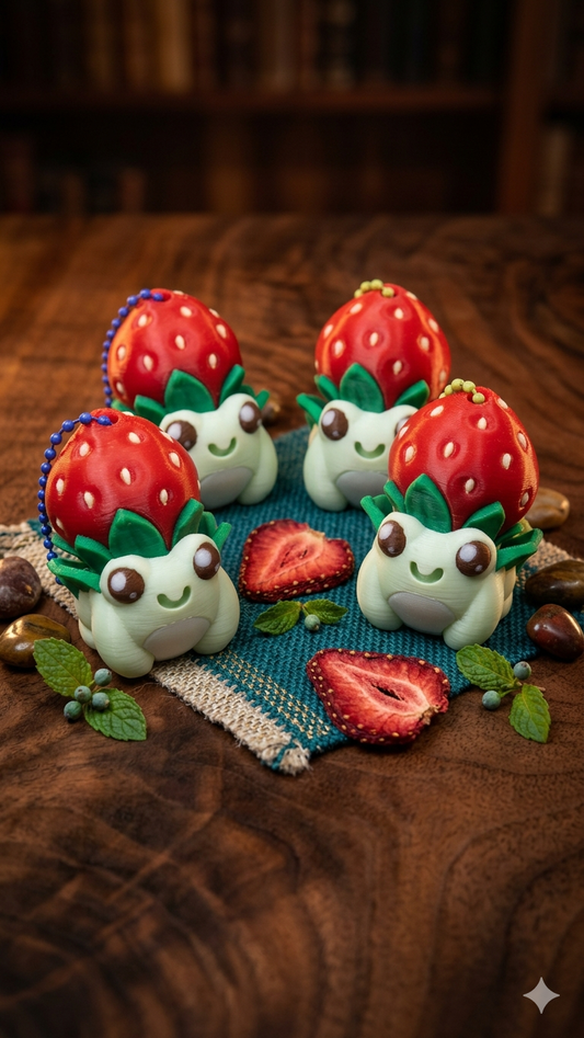 Strawberry Frog – Pressable Fidget Keychain