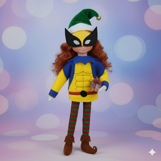 Steel Claw Man Elf Costume – Classic Yellow & Blue Hero Elf Outfit