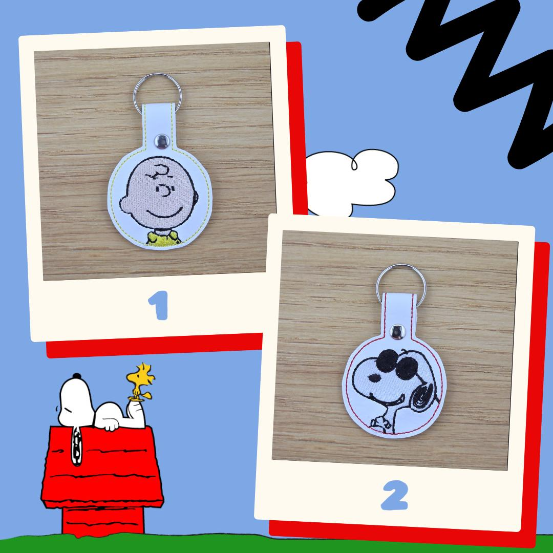 Blockhead & Friends – Embroidered Vinyl Keychains