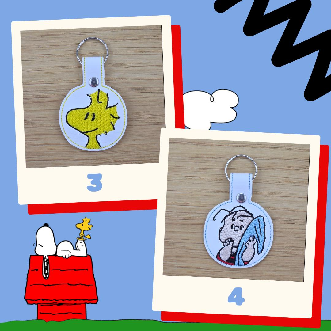 Blockhead & Friends – Embroidered Vinyl Keychains
