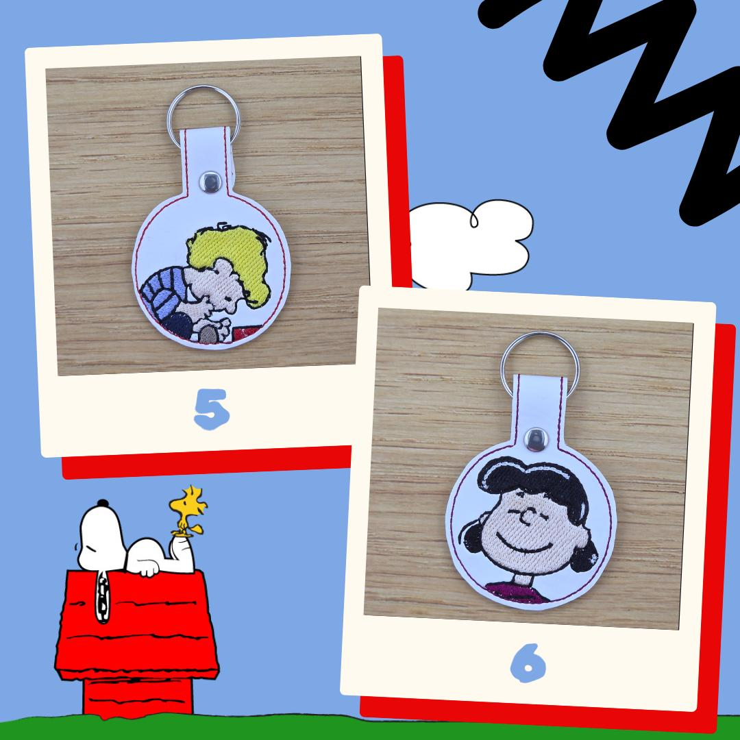 Blockhead & Friends – Embroidered Vinyl Keychains