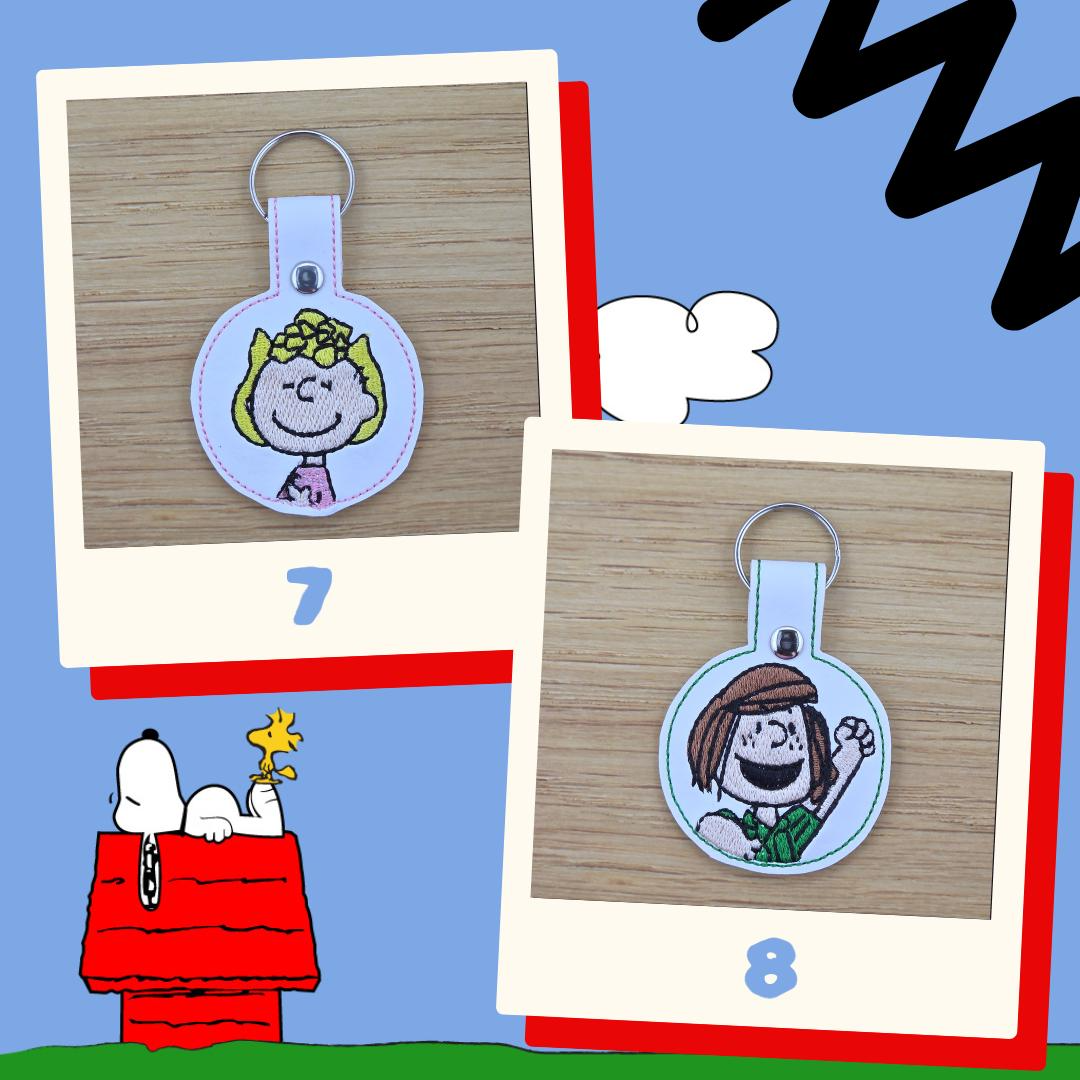 Blockhead & Friends – Embroidered Vinyl Keychains