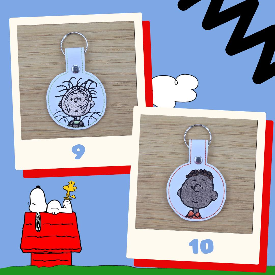 Blockhead & Friends – Embroidered Vinyl Keychains