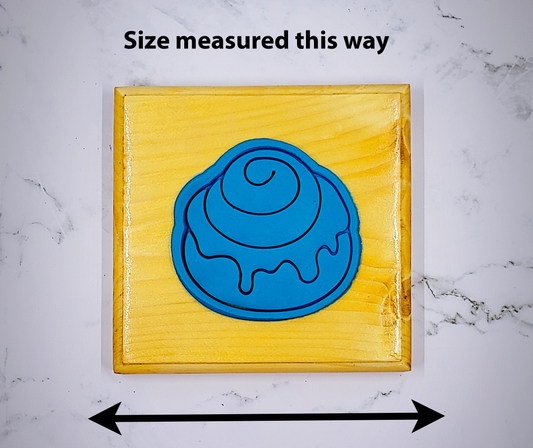 Cinnamon Bun Cookie Cutter Set – 2-Piece Cutter & Stamper for Cookies, Fondant, and Crafts