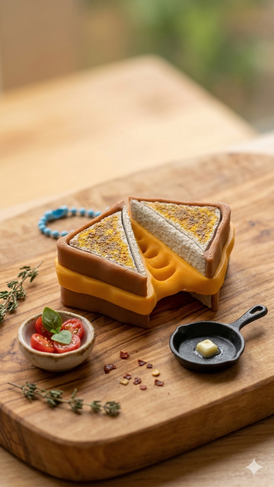 Grilled Cheese – Pressable Fidget Keychain