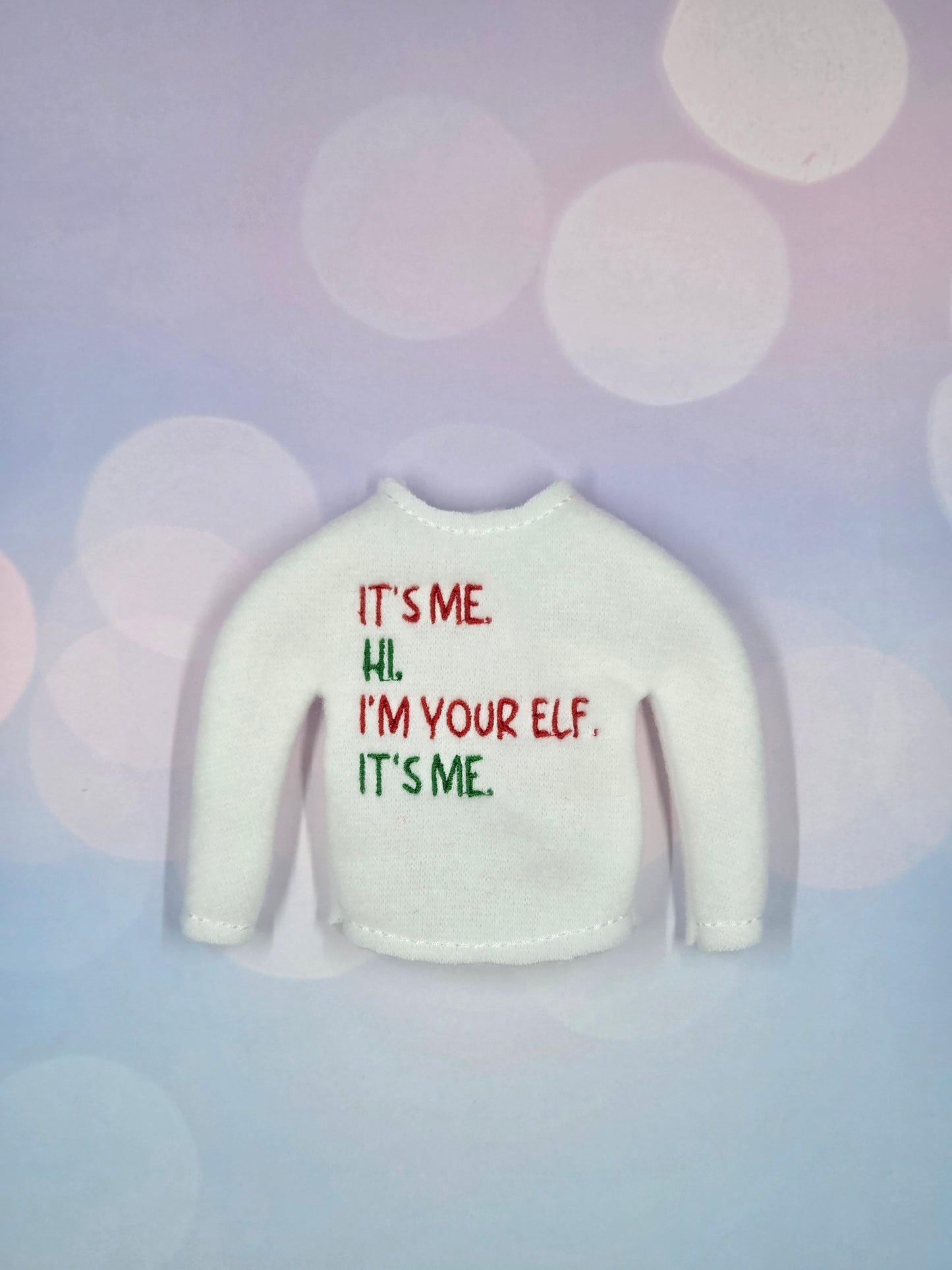 Hi. I’m Your Elf, It’s Me Elf Sweater and Accessorizing Headband – Embroidered Holiday Elf Outfit