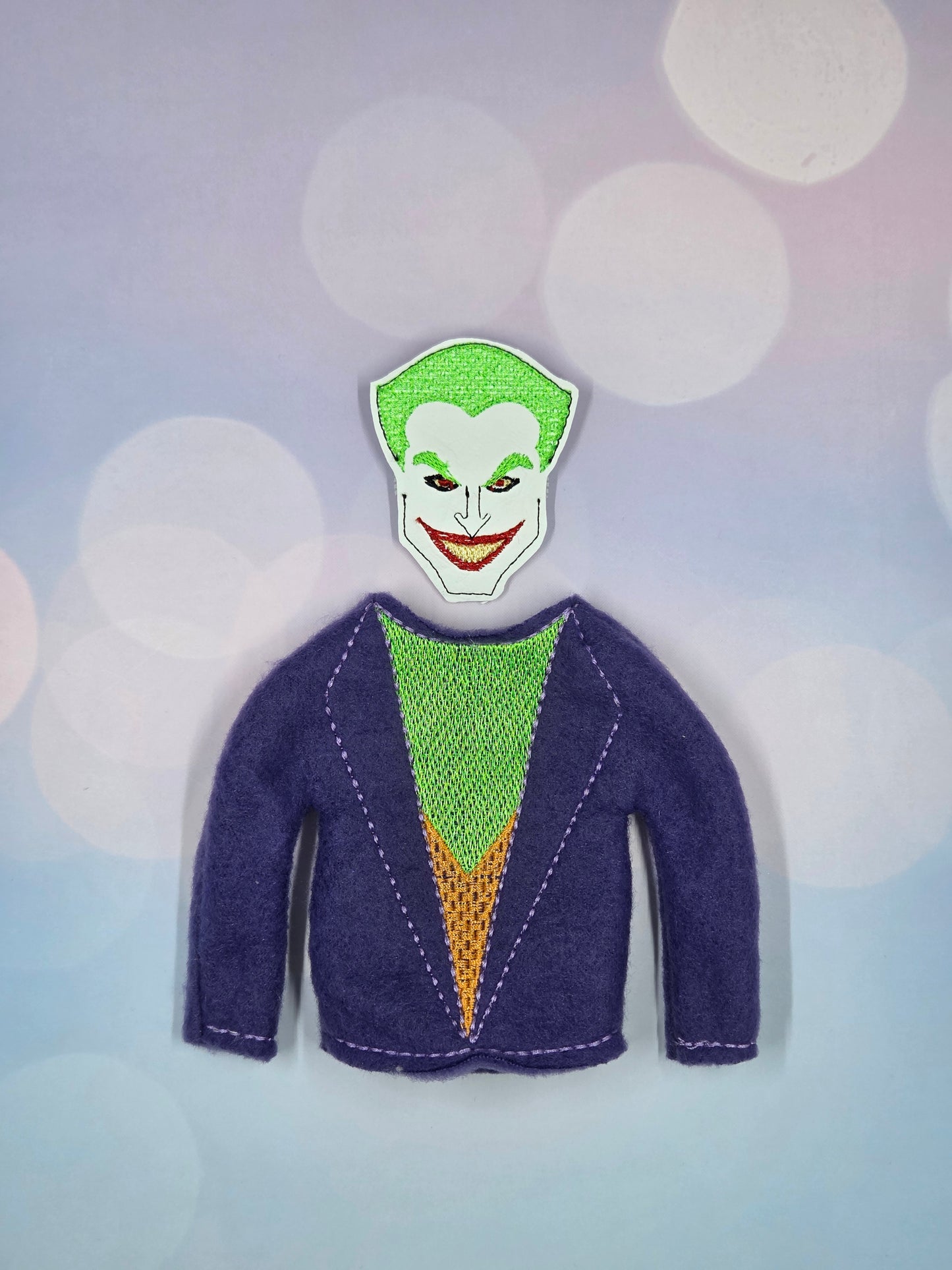 Jester Bat Vigilante Elf Costume – Embroidered Outfit & Mask Set