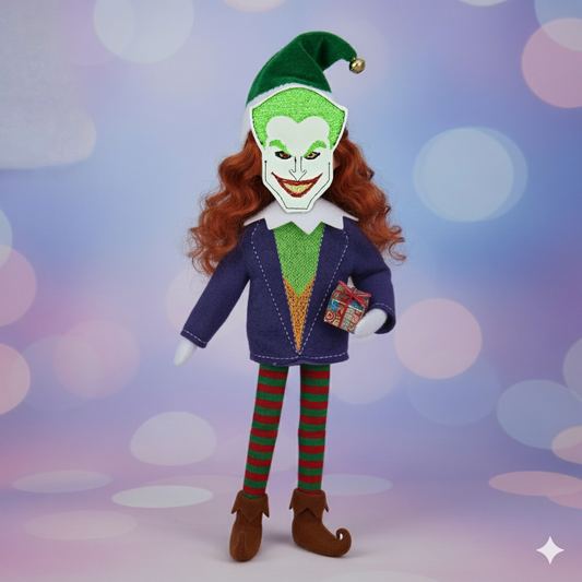 Jester Bat Vigilante Elf Costume – Embroidered Outfit & Mask Set
