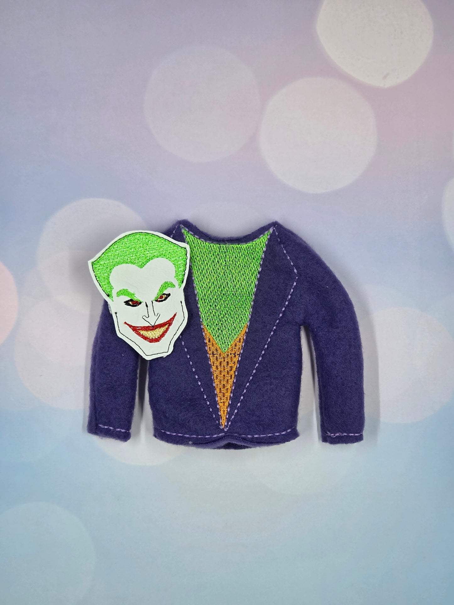 Jester Bat Vigilante Elf Costume – Embroidered Outfit & Mask Set