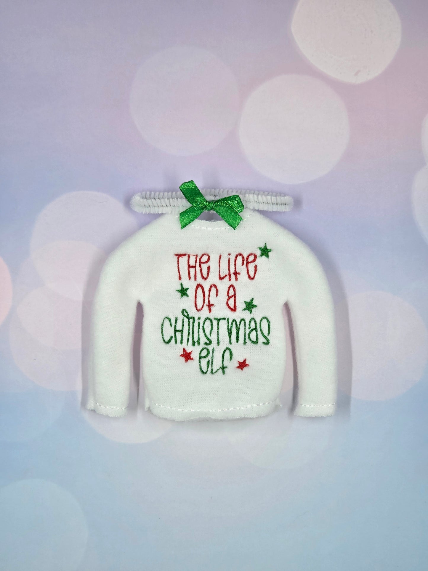 The Life of a Christmas Elf – Embroidered Elf Sweater & Accessorizing Headband